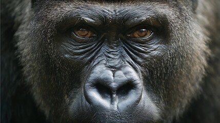 Obraz premium cute gorilla face sticker image