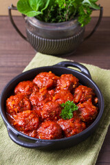 Beef meatballs in tomato sauce