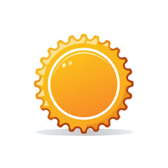 Orange sun icon design illustration
