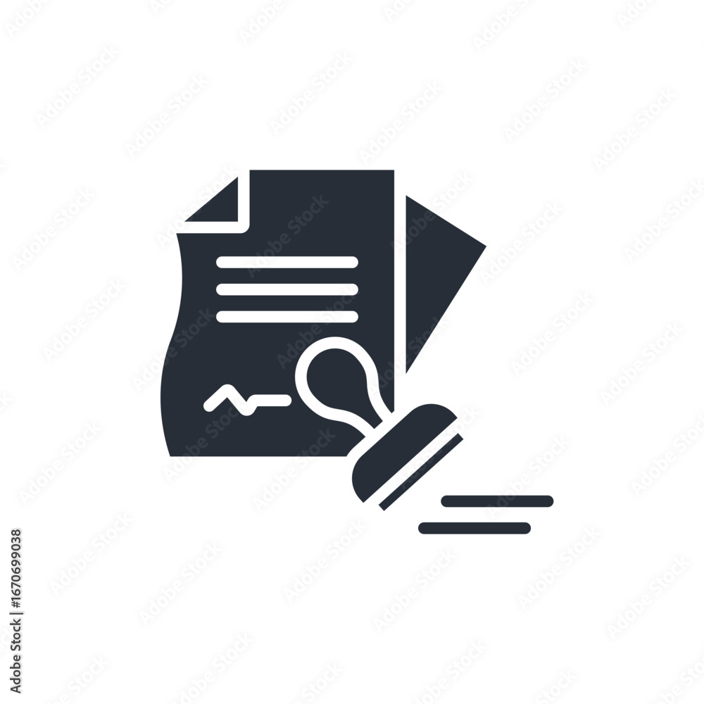 Poster stamp document icon. vector.editable stroke.linear style sign for use web design,logo.symbol illustr