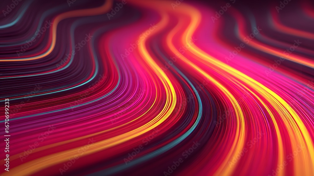 Aufkleber a dynamic abstract design showcases vibrant, flowing lines in a captivating display of colors.