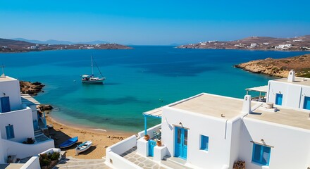 Obraz premium Greek Island Vacation Houses.