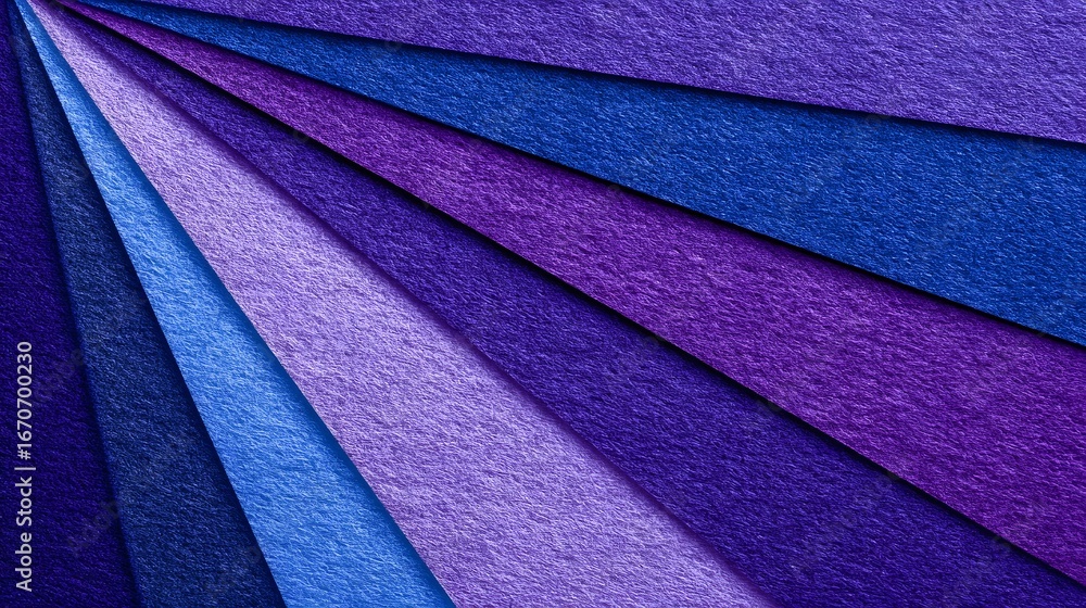 Poster a striking graphic design showcases a vibrant array of overlapping shades of purple and blue, formin