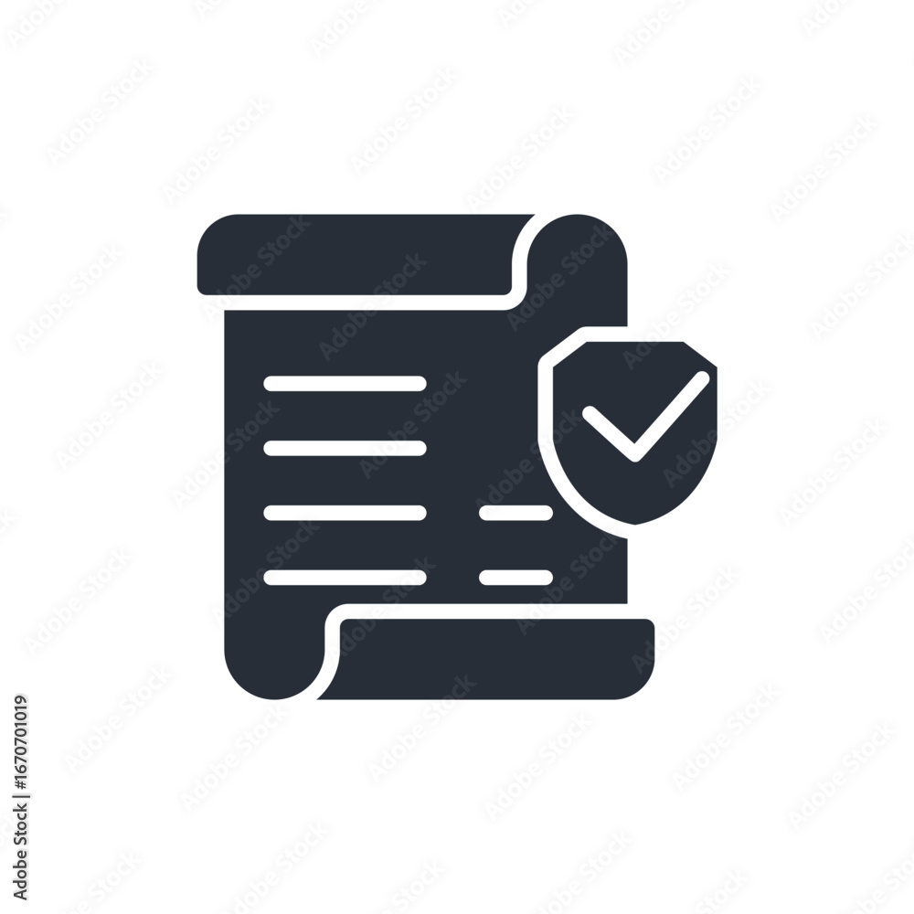 Poster power of attorney icon. vector.editable stroke.linear style sign for use web design,logo.symbol illu