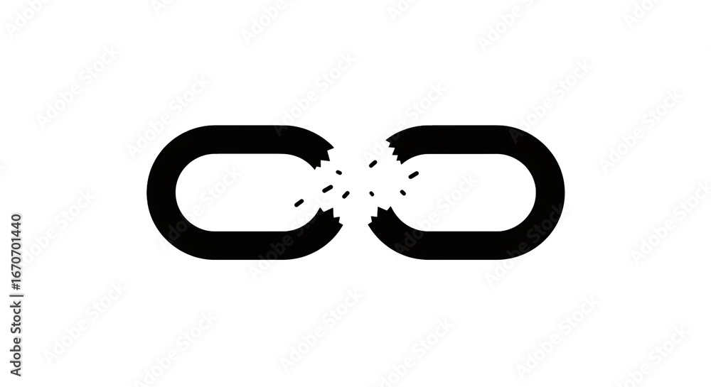 Aufkleber chain link connection network security data technology digital web internet concept graphic design e