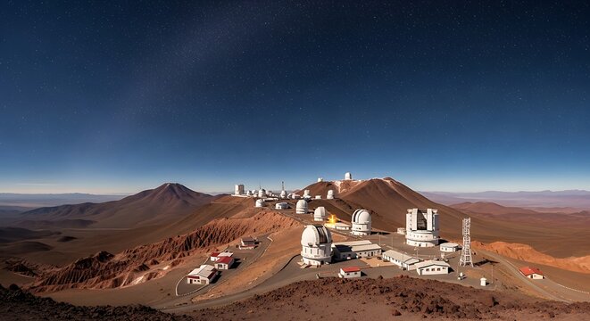 Paranal Observatory in Atacama Desert Chile Scientific Research Facility.