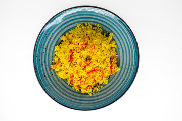 saffron rice and curry