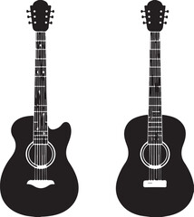 Obraz premium acoustic guitar and electric guitar