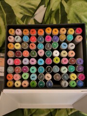 close up of colorful palette