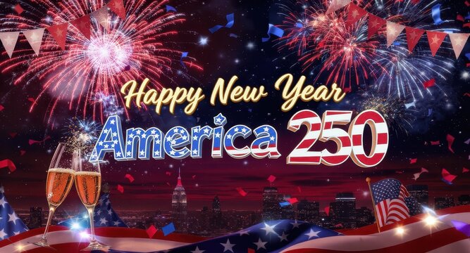 Celebrating America 250 With Fireworks and Festive Spirit During New Year’s Celebration - Powered by Adobe