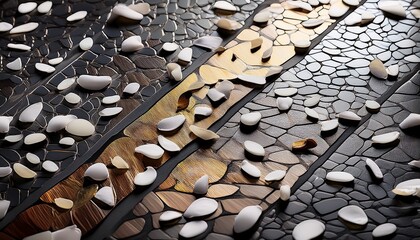 decorative flake stones sprinkled on practical resin floors