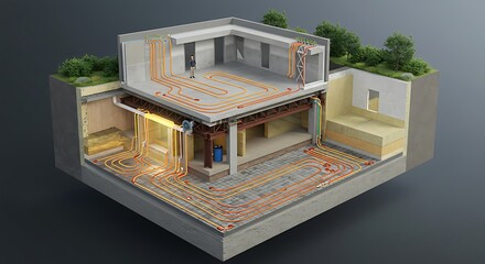 Discover modern sustainable building design with efficient underfloor heating systems for optimal comfort