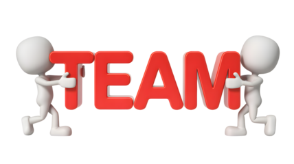 Teamwork collaboration partnership cooperation unity support together success business achievement strategy goal on transparent background