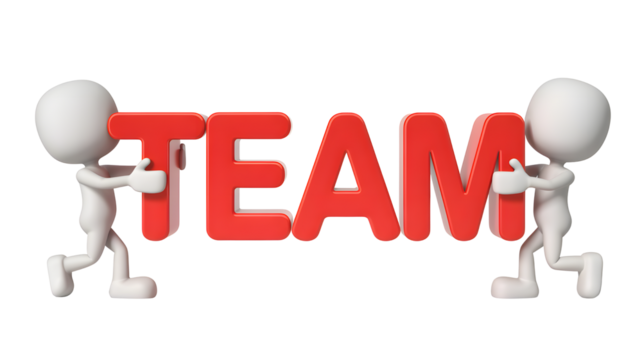 Teamwork collaboration partnership cooperation unity support together success business achievement strategy goal on transparent background