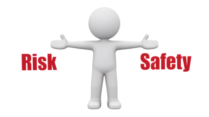 Understanding safety and risk management a balance for success and protection in all situations always on transparent background