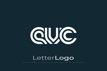 Fototapeta premium EVC Creative Unique Modern Letter Logo Design. Elegant Monogram Logo Design with Decorative Elements and Typography