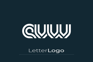EVW Creative Unique Modern Letter Logo Design. Elegant Monogram Logo Design with Decorative Elements and Typography