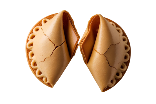 a fortune cookie with a design, depicting good fortune and representing life; in a modern artistic approach and a creative style.