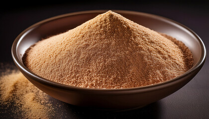 a bowl filled with fine sand showcasing its texture and color ideal for culinary or creative uses in various contexts