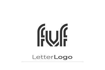 Fototapeta premium FVF Creative Unique Modern Letter Logo Design. Elegant Monogram Logo Design with Decorative Elements and Typography