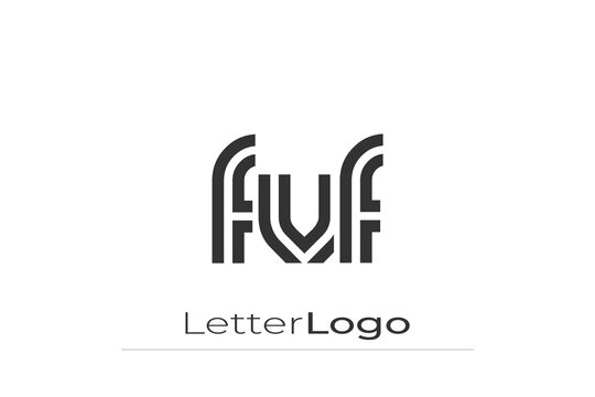 FVF Creative Unique Modern Letter Logo Design. Elegant Monogram Logo Design with Decorative Elements and Typography