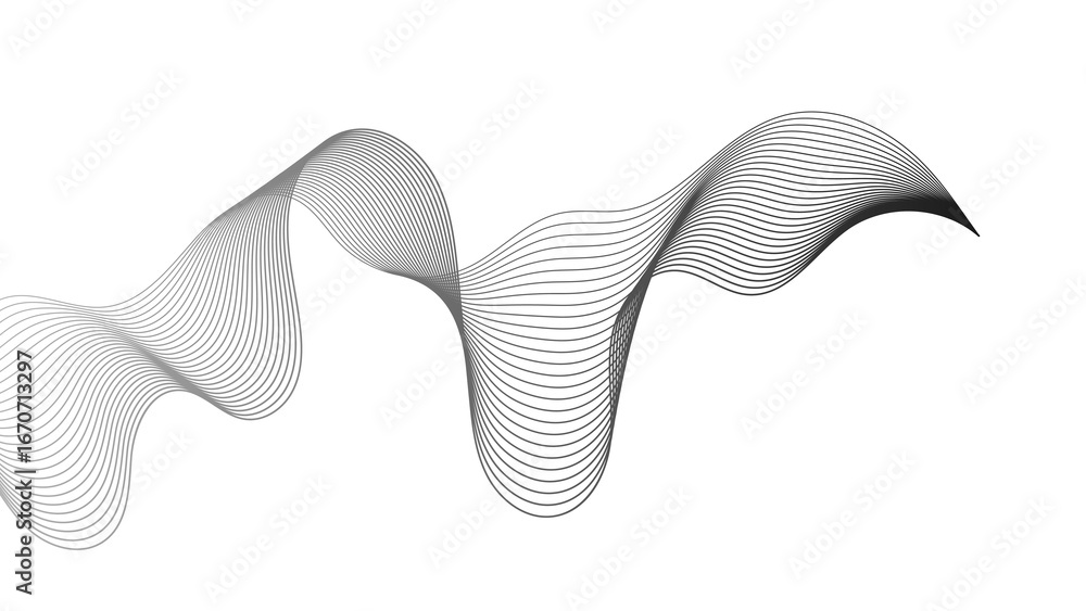 Aufkleber abstract backdrop with grey wave gradient lines