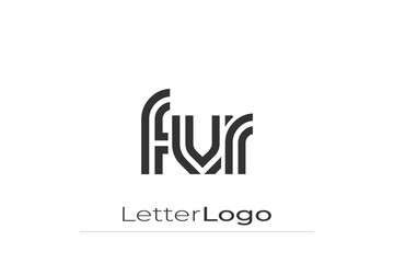 FVR Creative Unique Modern Letter Logo Design. Elegant Monogram Logo Design with Decorative Elements and Typography