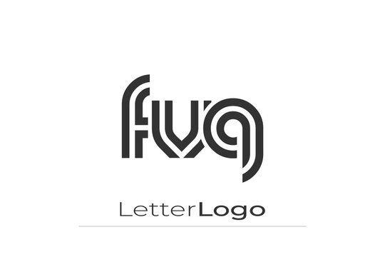 FVQ Creative Unique Modern Letter Logo Design. Elegant Monogram Logo Design with Decorative Elements and Typography