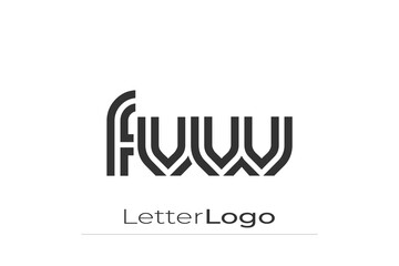 FVW Creative Unique Modern Letter Logo Design. Elegant Monogram Logo Design with Decorative Elements and Typography