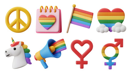 Rainbow Pride Symbols and Icons