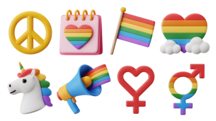 Rainbow Pride Symbols and Icons