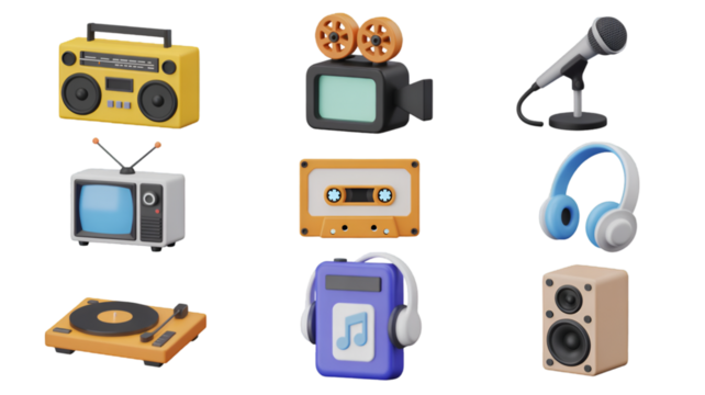 Retro Audio and Video Equipment Collection
