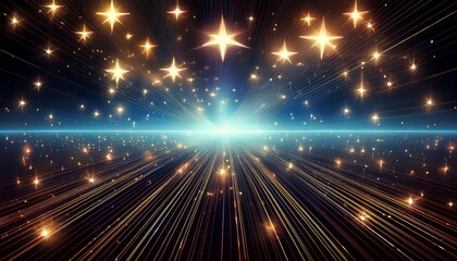 Fototapeta premium shining star stage background
