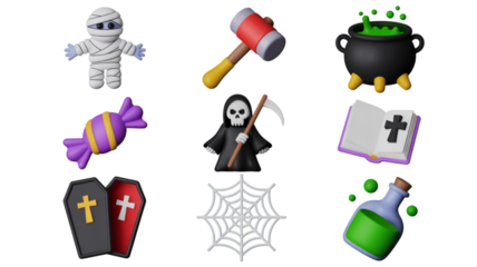 Spooky Halloween Icons Collection