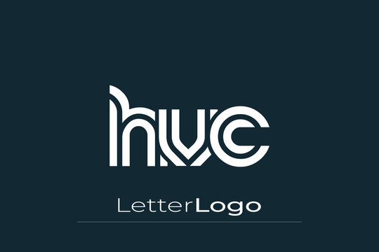 HVC Creative Unique Modern Letter Logo Design. Elegant Monogram Logo Design with Decorative Elements and Typography