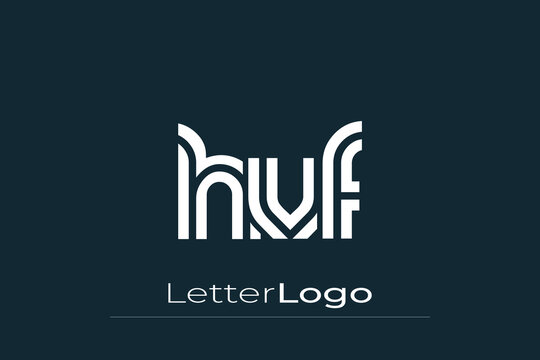 HVF Creative Unique Modern Letter Logo Design. Elegant Monogram Logo Design with Decorative Elements and Typography