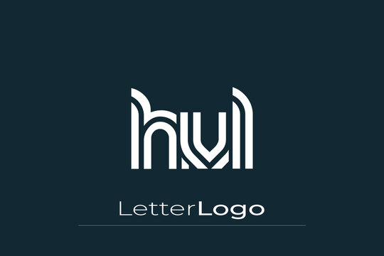 HVL Creative Unique Modern Letter Logo Design. Elegant Monogram Logo Design with Decorative Elements and Typography