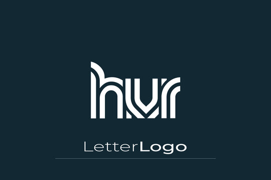 HVR Creative Unique Modern Letter Logo Design. Elegant Monogram Logo Design with Decorative Elements and Typography