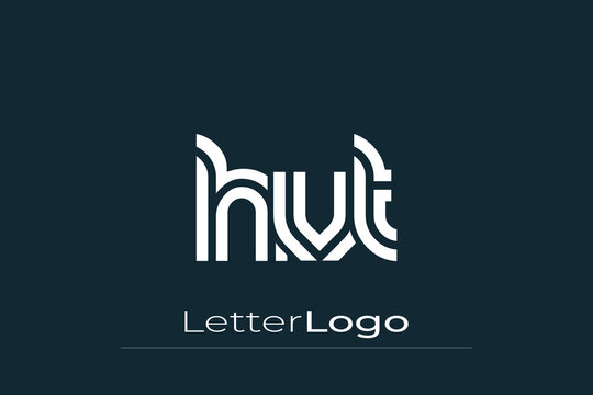 HVT Creative Unique Modern Letter Logo Design. Elegant Monogram Logo Design with Decorative Elements and Typography