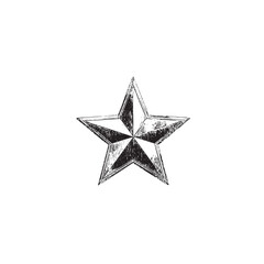 Obraz premium Black and White Vintage Star Vector Design