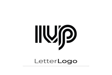 IVP Creative Unique Modern Letter Logo Design. Elegant Monogram Logo Design with Decorative Elements and Typography