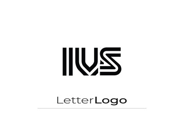 IVS Creative Unique Modern Letter Logo Design. Elegant Monogram Logo Design with Decorative Elements and Typography
