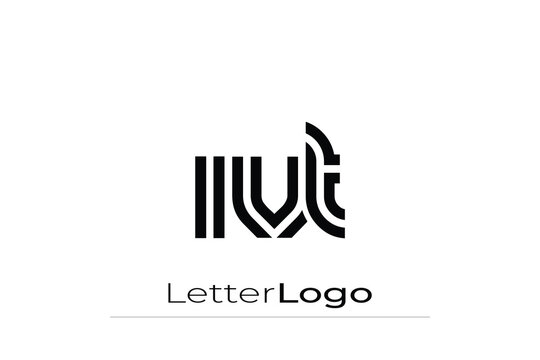 IVT Creative Unique Modern Letter Logo Design. Elegant Monogram Logo Design with Decorative Elements and Typography