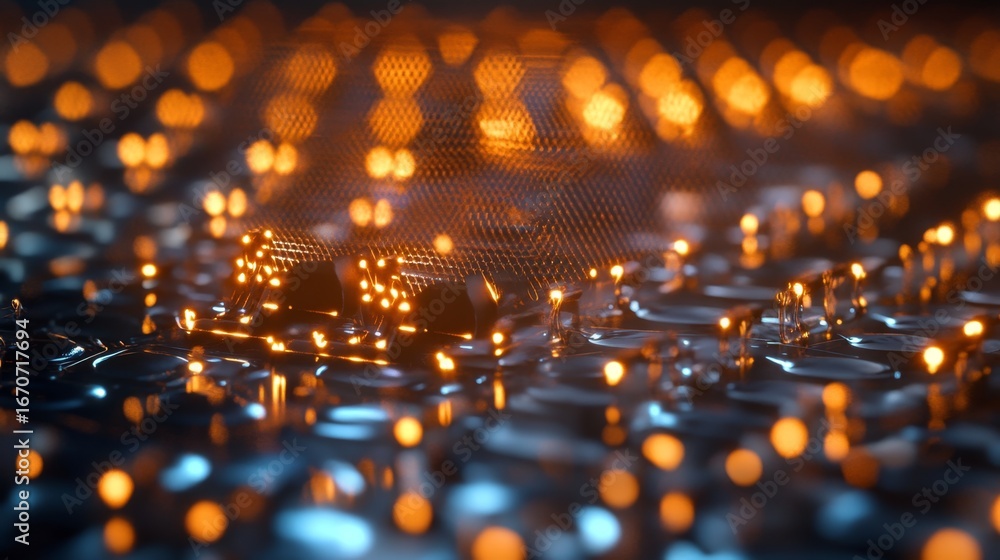 Poster exploring semiconductor nano components detailed image analysis in high-tech environments for enhanc