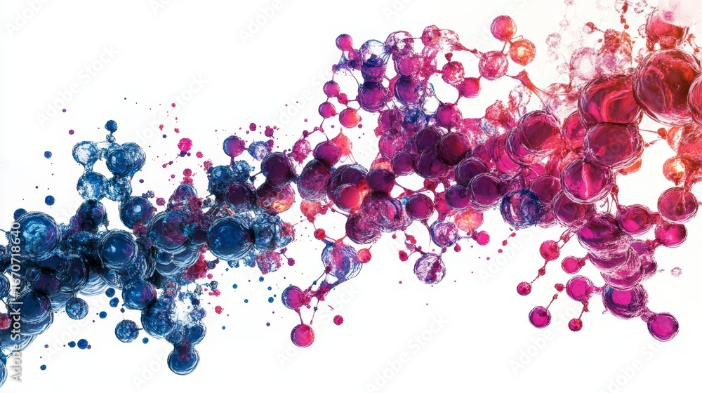Aufkleber visualizing protein sequences digital renderings of molecular structures in a laboratory environment