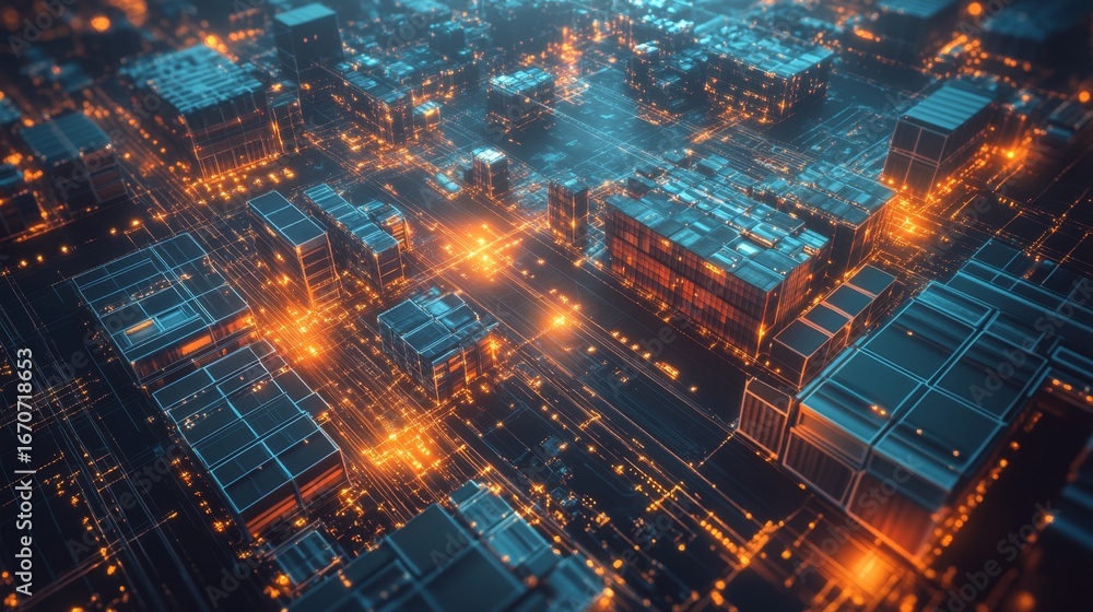 Poster visualizing global data distribution a digital world map highlighting key trends in technology and e