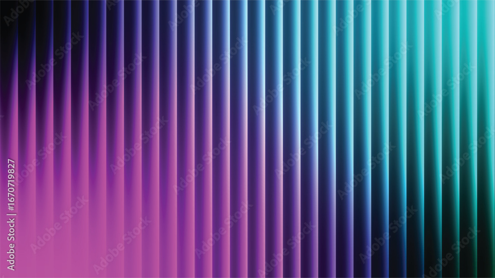 Poster abstract background with colorful vertical lines gradient from magenta to turquoise vibrant design f