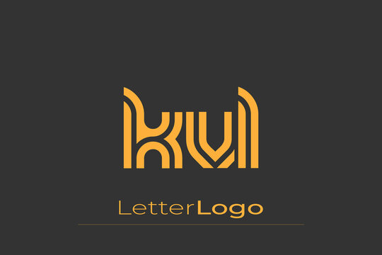 KVL Creative Unique Modern Letter Logo Design. Elegant Monogram Logo Design with Decorative Elements and Typography