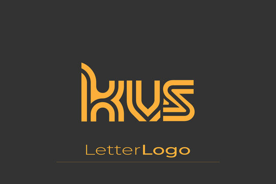 KVS Creative Unique Modern Letter Logo Design. Elegant Monogram Logo Design with Decorative Elements and Typography