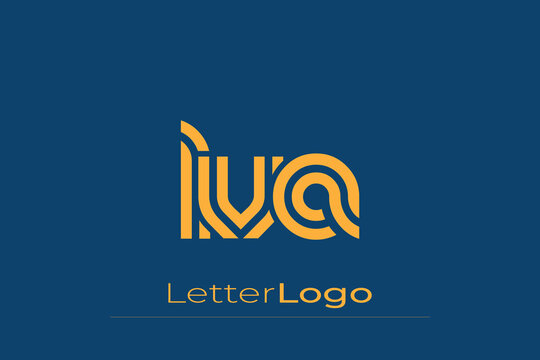 LVA Creative Unique Modern Letter Logo Design. Elegant Monogram Logo Design with Decorative Elements and Typography